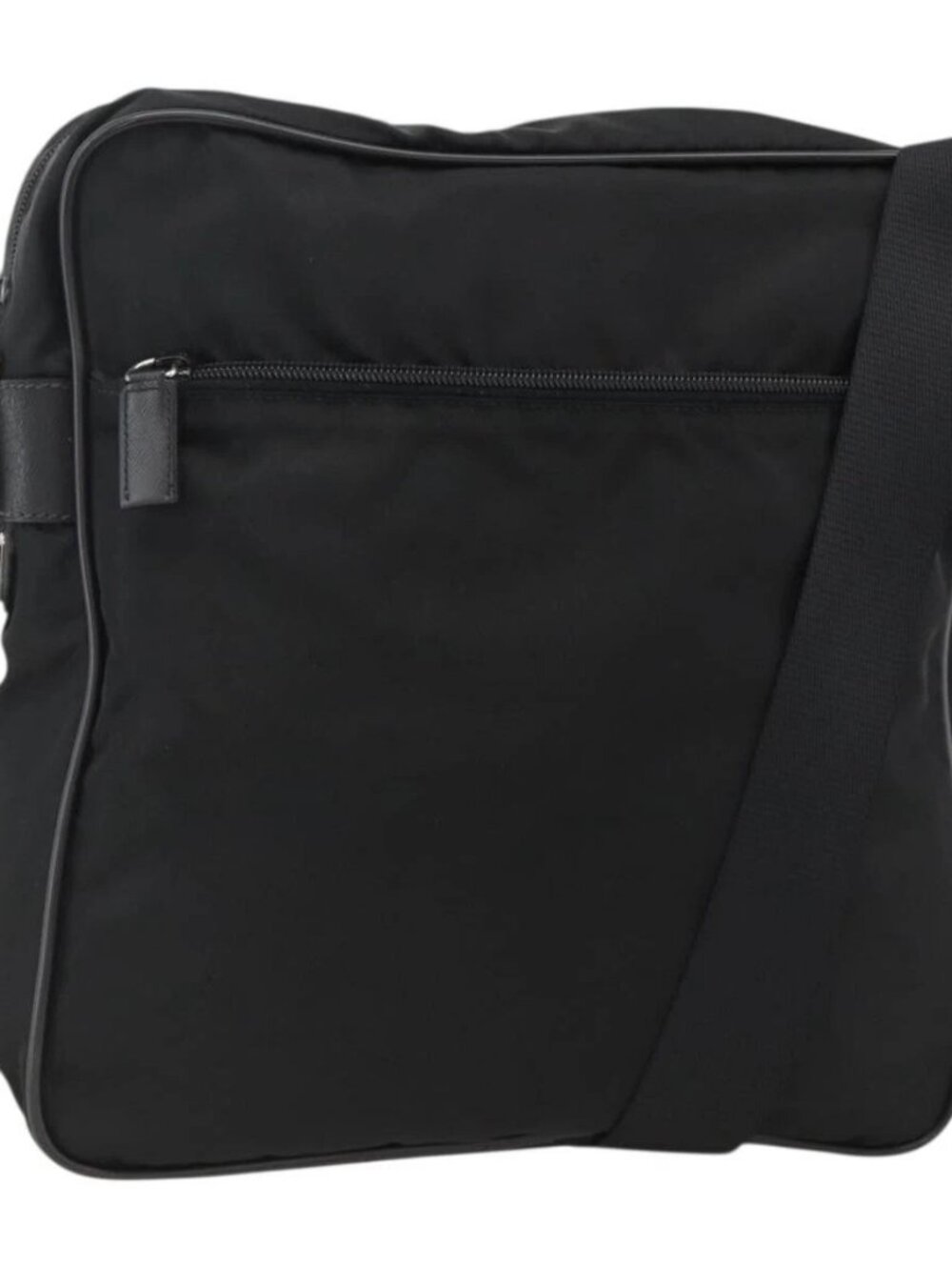 PRADA Shoulder Bag Nylon Black Silver Auth am11267